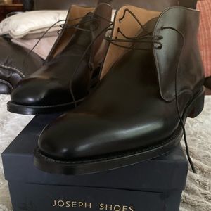 Joseph Cheaney Black Calf leather Chukka boots